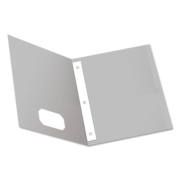 Oxford Two Pocket Folder, 3Fasteners, Gray, PK25 57705